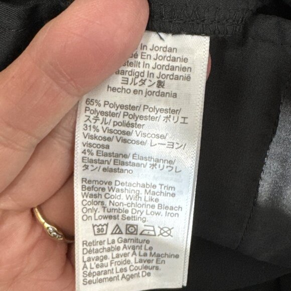 J.Crew Women's 0 Petite Belted Straight Leg Pleated Pant Black NWT - Picture 8 of 10